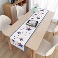 thumbnail image 4 of Chemin de Table pour la Fête de l'Indépendance en Polyester, Motif de Drapeau Patriotique pour Table à Manger, Table Basse, 150/180/200 cm, Lavable et Réutilisable, Déco, 4 of 5