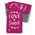 thumbnail image 1 of Inkdotpot 100 Pack Real Silver Foil Paper Tags Love Is Sweet Wedding Favor Hang Tag, 1 of 6