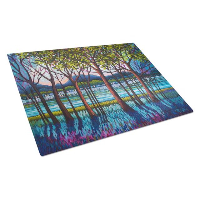 Carolines Treasures PPD3022LCB Tanzanite River Glass Cutting Board - Large