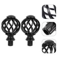 thumbnail image 2 of Miangastore 2pcs Curtain Rod Finials Curtain Finials Ends Cap Curtain Pole Finials, 2 of 9