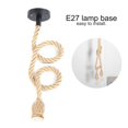 thumbnail image 2 of Base de Lampe E27 1m Corde de Chanvre Fil Électrique Pendentif Décoratif Support d'Ampoule (1 Support), 2 of 6