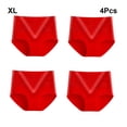 thumbnail image 3 of Wweixi sous-Vêtements Taille Haute Lingerie Gainante Culottes pour Femmes Confortables Aguichant Contrôle Grande Taille sous-Vêtements Rouge TG, 3 of 6