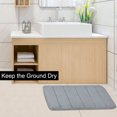 thumbnail image 1 of REGALWOVEN Bath Mat Memory Foam Bath Rugs for Bathroom, Silver Gray 24" x 16"/60 x 40cm(L*W), 1 of 8