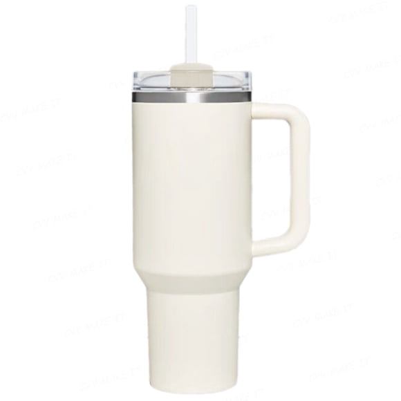 40OZ Flip Straw Tumbler with Leakproof Lid 40 oz | Built-in Straw & Handle | Cupholder Compatible for Travel | Insulated Stainless Steel Cup | BPA-Free | Exclusive