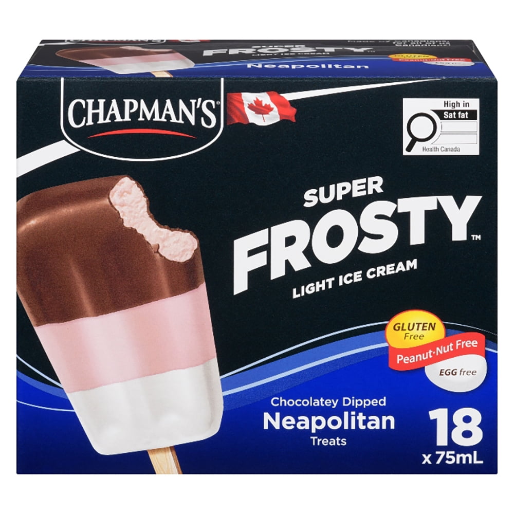 Chapman's Super Frosty Light Ice Cream Bars Neapolitan, 18 X 75ml