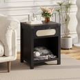 thumbnail image 1 of BeesClover Rattan Night Stands, Farmhouse Bedside Table, Night Stand with Drawer and Open Shelf, Boho End Table for Living Room,Bedroom, 1 of 6