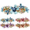 thumbnail image 2 of Women Rhinestone Hair Clip Flower Decor Butterfly Hair Barrette French Barrette, 2 of 10