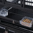 thumbnail image 2 of AKDSteel 41" Divided Breeding Flight Bird Cage With Detachable Rolling Stand, Spacious Birdcage With Two Separate Areas, Perches, Feeder Doors, Slide-Out Tray, And Storage Shelf For Cockatiels, 2 of 5