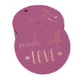 thumbnail image 1 of Inkdotpot 50 Pack Made With Love Text Favor Paper Tags Craft Real Rose Gold Foil Hang Tags, 1 of 6