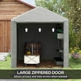 thumbnail image 4 of Outsunny Storage Tent, Portable Outdoor Shed with Large Door, Light Grey, 4 of 10