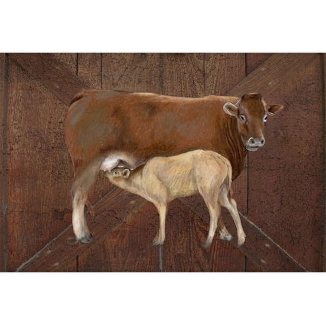 Carolines Treasures SB3074PLMT Cow Momma And Baby Ensemble de Table en Tissu
