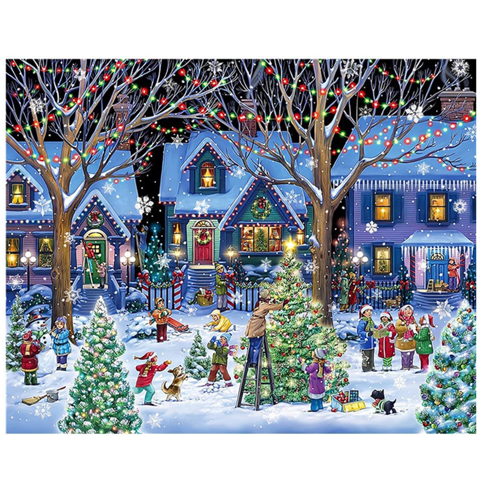 Christmas Theme Multicolor 1000-Piece Paper Jigsaw Puzzle