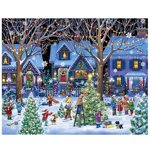 Christmas Theme Multicolor 1000-Piece Paper Jigsaw Puzzle
