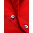 thumbnail image 3 of MAWCLOS Polo T-Shirt Garçon Coupe Ajustée Hauts Homme Manches Courtes Décontracté Bureau Haut Rouge 3TG, 3 of 5