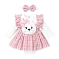 thumbnail image 1 of PatPat Infant Childlike Rabbit Cute Medium Bodysuit Set for Baby Girl, 0-3 Months, 1 of 6