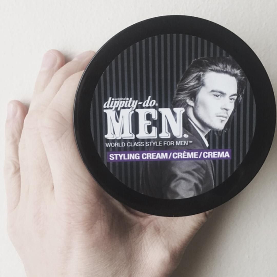 dippity-do MEN Crème coiffante Nourrissante et fortifiante pour cheveux épais et bouclés, enrichie d’ingrédients naturels comme l’huile de coco, l’aloès, afin de garder le contrôle sur l’humidité et m