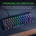 thumbnail image 3 of Razer Huntsman Mini 60 Percent Wired Optical Clicky Switch Gaming Keyboard with Chroma RGB Backlighting, PBT Keycaps, Mechanical Keyboards for PC Gaming Computer - Classic Black (Renewed), 3 of 7
