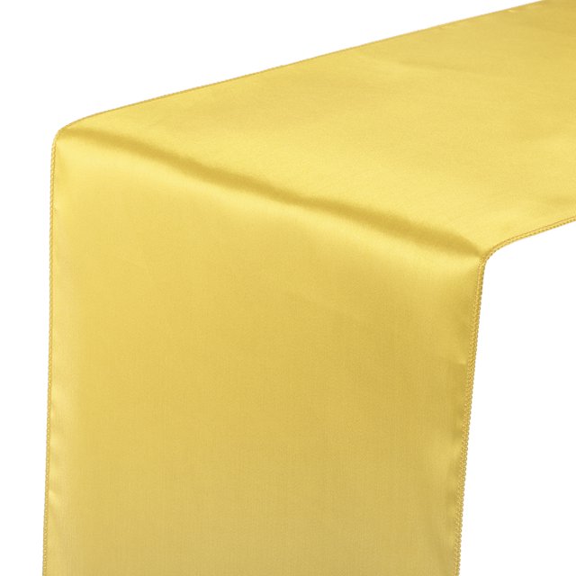 Unique Bargains 6 Pack Satin Table Runner, 12'x108' Smooth Silk Table Runner, Gold