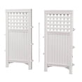 thumbnail image 2 of Suncast FS4423D Clôture de Patio Extérieur à 4 Panneaux avec Écran, Clôture de Porte, Blanc, 2 of 5