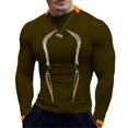 thumbnail image 1 of Wangsaura Men Sports Shirt, Long Sleeve Elastic Quick Drying Tops, 1 of 5