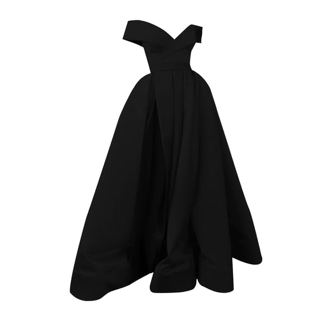 Ketyyh-chn99 Robe Maxi pour Femmes Robe de Mariage Mode Couleur Unie Sans Manches Robes de Soirée Robes Noires de Mariage pour Femmes Noir,P