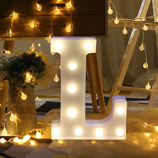 Birdeem Alphabet Led Letter Lights Light Up White Plastic Letters Standing Hanging A-M &