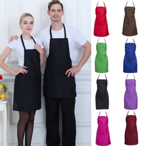 Tablier Maison Cuisine Tablier de chef Mélange Coton polyester Anti-Usure Tablier de Cuisine Bavoir