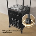 thumbnail image 4 of QTOCIO Storage Rack With Dirty Clothes Basket Stainless Steel 3-Layer Bathroom Storage Rack Bathroom Storage And Storage Can Accommodate Toiletries, 4 of 4