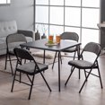 thumbnail image 2 of MECO Sudden Comfort 34 x 34 Inch Square Metal Folding Dining Card Table, Black, 2 of 8