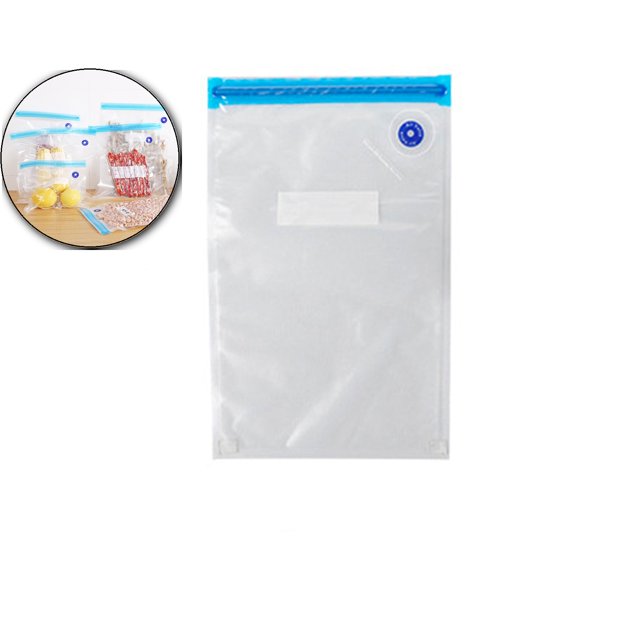 Dvruxg 10 Pcs Sacs Alimentaires sous Vide Réutilisables, Pochettes de Rangement Transparentes, Emballage à Double Fermeture Éclair pour Garde-Manger de Cuisine