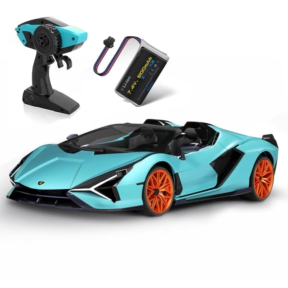 MIEBELY Lamborghini Remote Control Car, 1:12 Scale Lambo Toy Car 7.4V 900mAh Officially Licensed 12Km/h Fast Rc Cars with Led Light 2.4Ghz