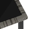 thumbnail image 3 of vidaXL Garden Dining Table Grey 70x70x73 cm Poly Rattan, 3 of 4