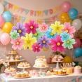 thumbnail image 4 of MTBLYS 18 Pcs Springtime Paper Fan Decorations Multicolor Flower Decor 3 Size Variations Classroom Holiday Party Decor Wedding Use, 4 of 6