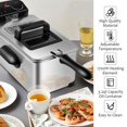 thumbnail image 4 of Costway 3.2 Quart Electric Deep Fryer 1700W Stainless Steel Timer Frying Basket, 4 of 10