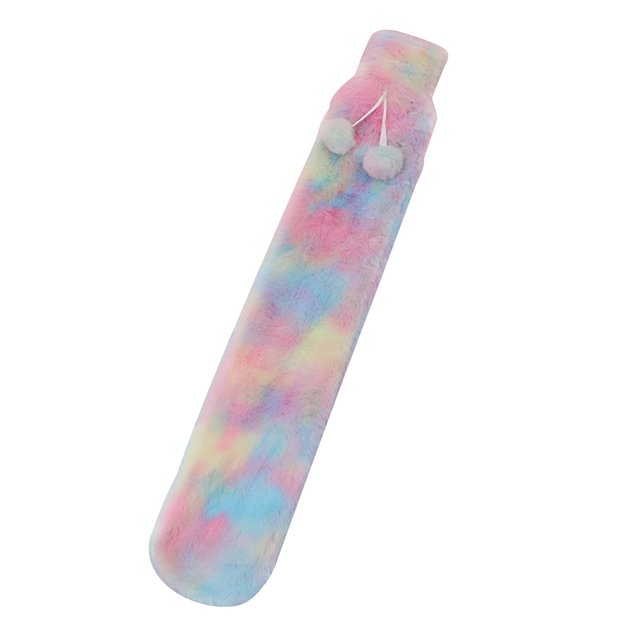 Amdohai Hot Water Bottle with Plush Cover 2L Long Strip Rubber Hot Water Bag Heat