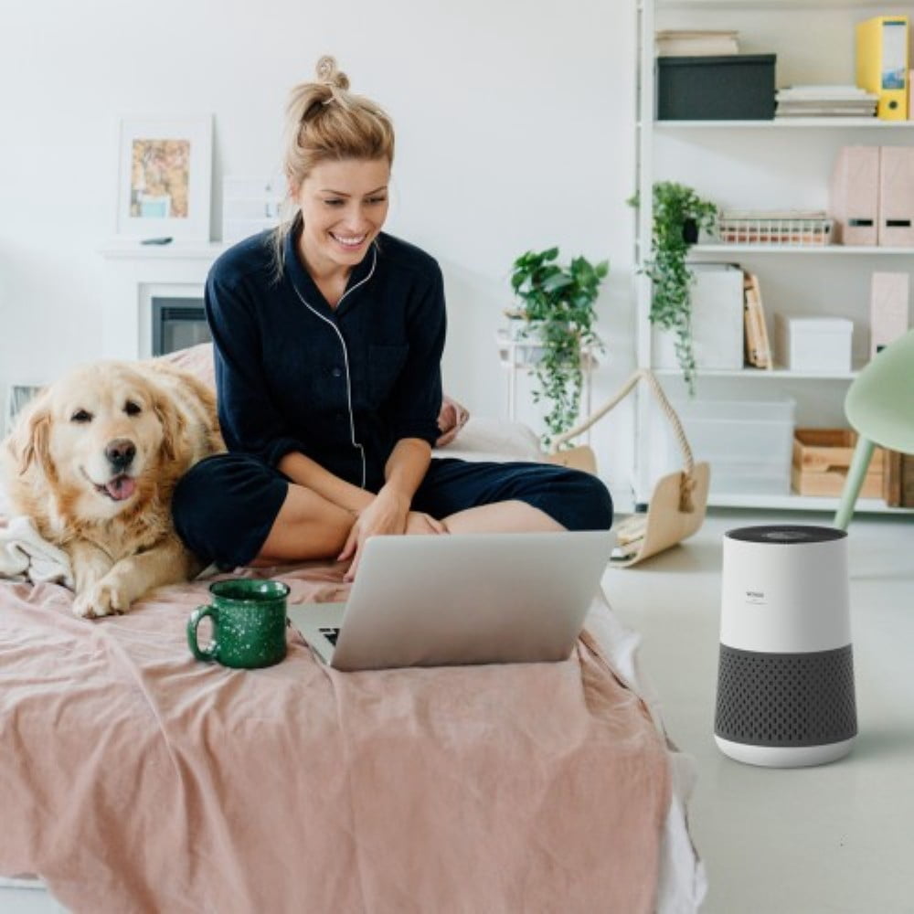 Purificateur d'air Winix A231 pour chambre à coucher jusqu'à 1181 pi² en 1 heure avec moniteur de qualité de l'air, True HEPA, filtre à charbon et mode automatique, capture les allergies aux animaux,