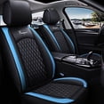 thumbnail image 1 of Maidao Car Seat Covers Leather Full Set for SEAT for Altea 2004-2015 5 Seats Compatible Airbag Water Resistant Front Rear Cushion Protector Black and Blue, 1 of 7