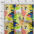 thumbnail image 2 of oneOone Georgette Viscose Medium Yellow Fabric Abstracts Sewing Craft Projects Fabric Prints By Yard 42 Inch Wide, 2 of 5