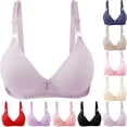 thumbnail image 5 of Bras For Women Sexy Up Wireless Solid Color Underwear Adjustable Breathable Comfort Support Anti Drop Bra, 5 of 5