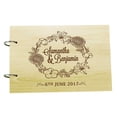 thumbnail image 1 of Handmade Personalized Guest Book Rustic Wedding Wood Engraved Advice Book Photo Album Custom Scrapbook., 1 of 6