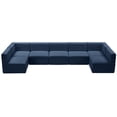 thumbnail image 4 of Meridian Furniture Quincy Sectionnel Modulaire en Velours Bleu Marine, 4 of 27