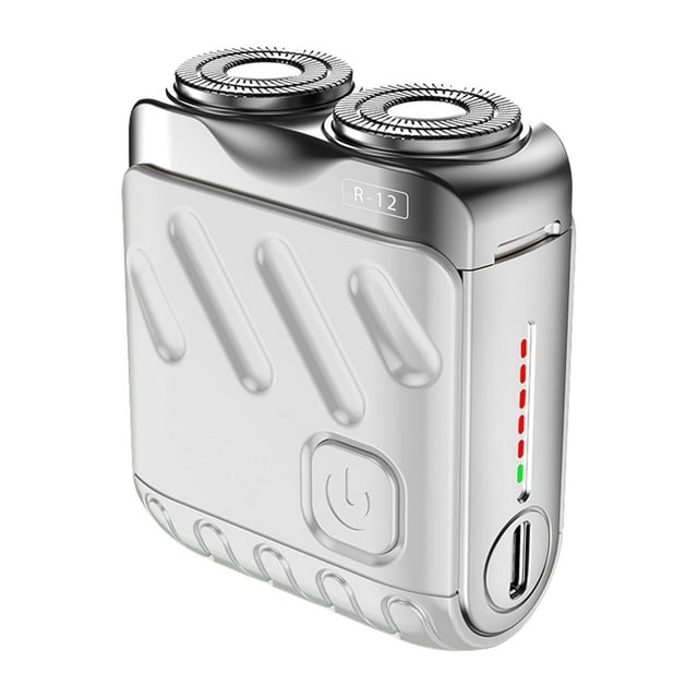 HLONK Men Electric Shaver IPX7 Waterproof Rechargeable Mini Travel Rotary Razor Portable Hair Beard Trimmer