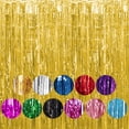 thumbnail image 3 of tredstone Photo Backdrop Streamers Decorations 0pcs Tinsel Curtain Backdrop Gold For Birthday Party Party Decorations Gold 6.5ft 1Set, 3 of 6