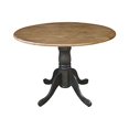 thumbnail image 2 of International Concepts T41-42DP 42 Po. Table de Piédestal Ronde à Double Abattant, Hickory et Pierre, 2 of 5