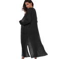 thumbnail image 3 of Women‘s Loose Long Sleeve Open Front Breathable Cardigan Sweater with Pocket, 3 of 4