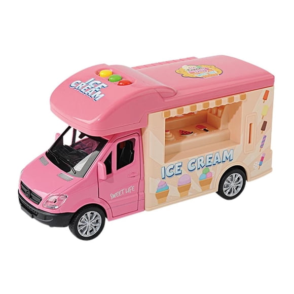 Ice Cream Truck Toy|Learning Servin Up Fun Food Car for Kids|Activity Food Bus Toy Early Education Car Gift for Toddler Boys Girls