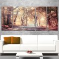 thumbnail image 1 of Design Art Golden Autumn Beautiful Forest Landscape Artwork Canvas Print, 1 of 2