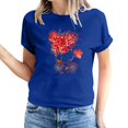thumbnail image 2 of Meichang Chemises pour Femmes Joyeuse Saint-Valentin Hauts T-Shirts Graphiques Cœur en Bonbon Hauts Col Rond Coupe Ample Manches Courtes T-Shirts Saint-Valentin pour Femmes, 2 of 5
