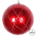 thumbnail image 2 of Vickerman MT198203D Ornement en Filet Pailleté Bonbon Rouge 6 Po. - 2 par Sac, 2 of 3