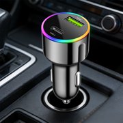 YYV Car Charger Fast Charge Multi Port USB Car Adapter Quick Charging Auto Power Converter Multi Device Compatible Fast Car Charger Rapid Charging Automotive Accessory